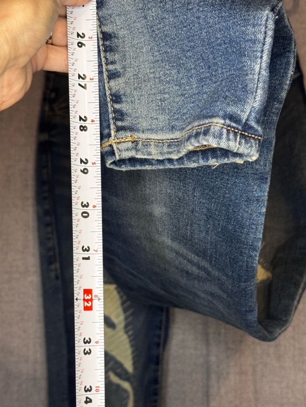 Rock & Republic Kashmiere Y2K Distressed Patchwork Skinny Jeans Size 6 - Picture 12 of 13